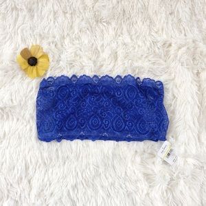 New w/tags FREE PEOPLE Lace Bra / Top Royal Blue